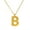 Letter B, variant on Initial Necklaces for Women Bubble Pendant Charm Gold Plated Letter K Stainless Steel Name Alphabet F Dainty Chain Personalized Statement Simple Elegant Jewelry Gold Letter L