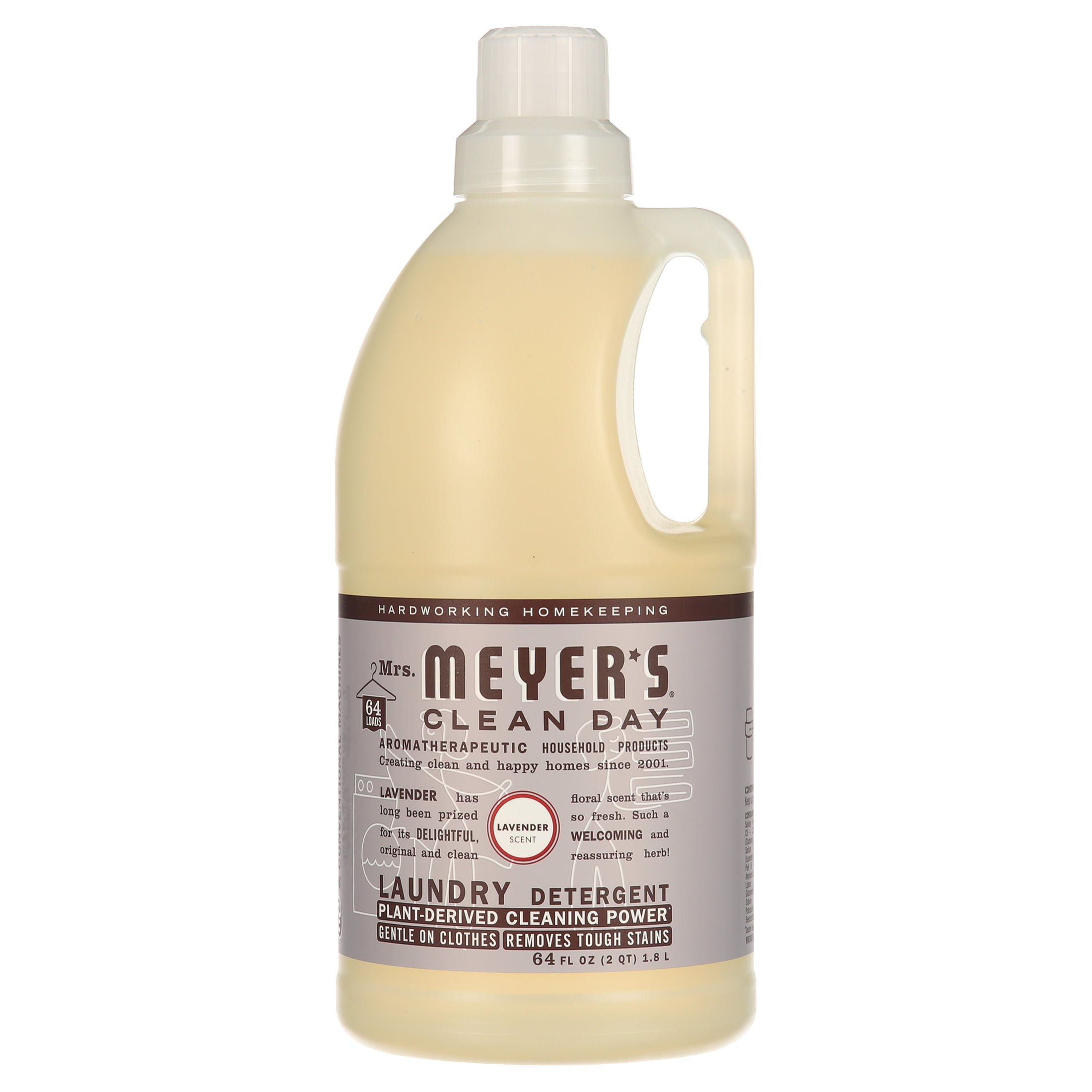 Mrs. Meyers Clean Day Laundry Detergent, Lavender, 64 fl oz