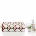 thumbnail image 2 of Decorative Diamond 2-Piece Cotton Bath Towel Set, Chocolate/Cream, 2 of 4