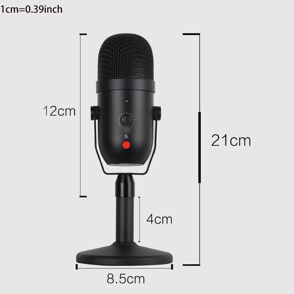 Zeiwohndc Condenser Microphone with Heart-Shaped Voice Picking Up and One Click Mute