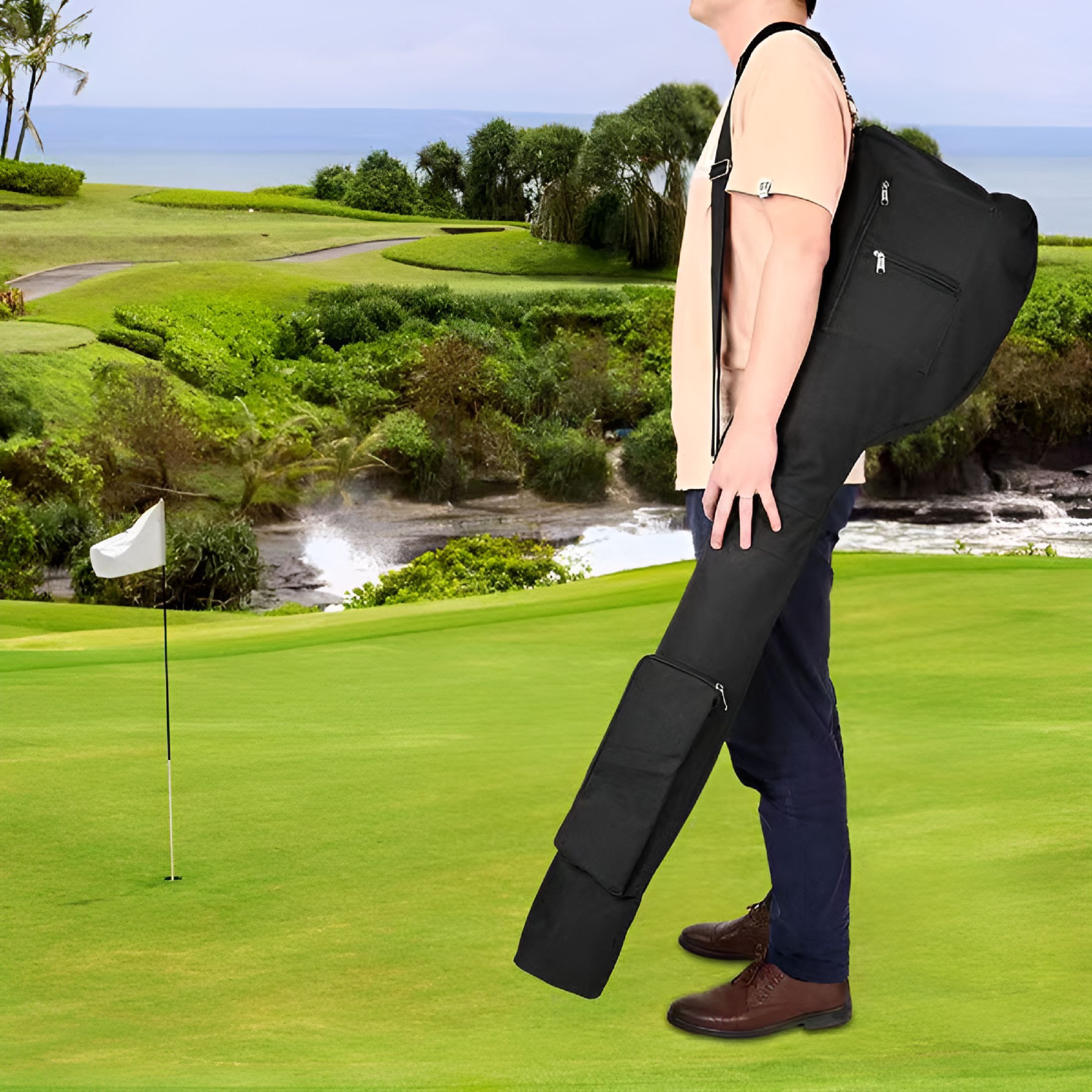 GASTROPOD 2026 New Portable Sunday Pencil Bag, Foldable Golf Club Carry Bag for Golf, Practice, Travel, Sports, Outdoor
