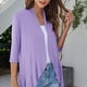 thumbnail image 3 of Cárdigan Con Volantes Drapeados,Cárdigan Tops Color Puro Cárdigan Suelto Para Mujer Cárdigan Ligero Informal Diseño Elevado, 3 of 6