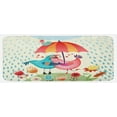 thumbnail image 1 of Love Kitchen Mat, Birds in the Rain with an Umbrella Colorful Valentine's Day Romantic Illustration, Plush Decorative Kitchen Mat with Non Slip Backing, 47" X 19", Multicolor, by Ambesonne, 1 of 1