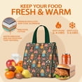 thumbnail image 5 of Colorful Princess Castle Pattern Insulated Lunch Bag for Women & Adults,Large Portable Soft Cooler Lunch Bag,Thermal Food Storage Tote with Pearl Cotton,8.66L,8.75x5.75x9.5 Inch, 5 of 6