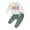 White, variant on Toddler Baby Boy Thanksgiving Outfits 6M 12M 18M 24M 3Y Letter Print Long Sleeve Sweatshirt and Elastic Pants Fall Clothes
