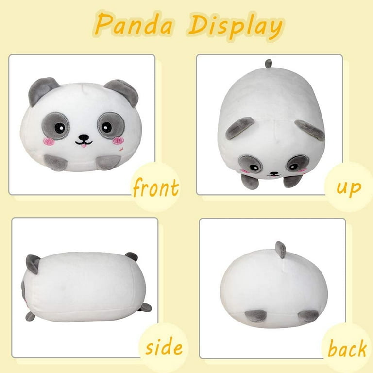 8 pouces mignon Panda peluche Squishy Animal cylindrique Oreiller corporel,  super doux Dessin animé Étreignant Jouet Cadeaux pour la literie, Enfants  dormant Oreiller Kawaii