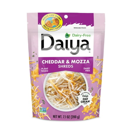Daiya Dairy Free Cheddar & Mozzarella Cheese Shreds, Vegan, 7.1 oz (Refrigerated)