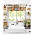 Valances for Windows Thanksgiving Rod Pocket Cafe Window Treatments ...