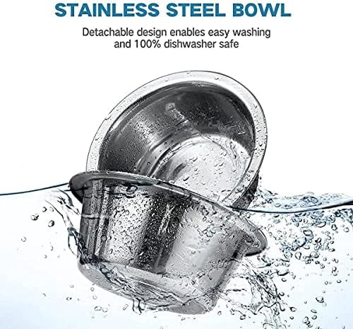 Height Adjustable Cat Elevated Bowls Stainless Steel Dog Food Water Bowls, Height Adjustable Cat Feeder Mess Proof Pet Feeding Bowls for Small to Large Size Cats