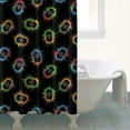 thumbnail image 4 of Colorful Mice Games Icons Black Pattern Shower Curtain 72"x72" ,Bathroom Decorative Shower Curtains Set with 12 Hooks,Modern Waterproof Washable Shower Curtain, 4 of 6