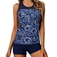 thumbnail image 2 of Women Tankini Swimsuit Tummy Control Top With Shorts Two Piece Bathing Suit, 2 of 6