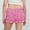 Pink, variant on Women's Boxer Short Y2K Cute Elastic Low Waist Plaid Print Lounge Shorts Button Gingham Micro Pajama Bottoms