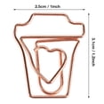 thumbnail image 4 of Lindo Clip de Papel Marcador de Página 12 Unids/caja Spptty Clip de papel Metal oro rosa 31 * 25 mm, 4 of 7