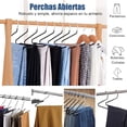 thumbnail image 3 of Perchas para Pantalones, Ganchos Metalicos con Clip, Ganchos para Pantalones Resistent Antideslizantes Duradera Ajustables, Ahorra Espacio-para Faldas Bufandas (Negro), 3 of 4