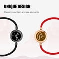 thumbnail image 4 of Totwoo Long Distance touch Light up&Vibrate Bracelets for Couples, Long Distance Relationship Gifts Smart-Mountain&Sea Milan Rope Black Red, 4 of 6