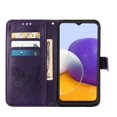 thumbnail image 2 of Case for Samsung Galaxy A22 5G Magnetic Flip Cover Embossing Butterfly Premium Leather, 2 of 5
