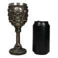 thumbnail image 7 of Mechanics Engineering Motohead Aviator Pilot Skeleton Cranium Skull Wine Goblet, 7 of 7