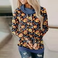 thumbnail image 2 of Costumes d'Halloween pour Femmes, Sweat à Capuche Décontracté à Manches Longues Squelette Automne Grande Taille Tendance Col Rond, 2 of 6