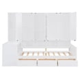 thumbnail image 5 of Harper & Bright Designs Twin Daybed with Cabinet Storage & Bookcase, Wooden Daybed with 3 Drawers, All-in-One Storage Cabinet and Shelf, White, 5 of 17