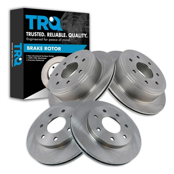 TRQ Front & Rear Brake Rotors Set Fits Select 2004-2008 Ford F-150
