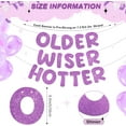 thumbnail image 3 of LZLINGMEI Set of 3 Pre Strung Older Wiser Hotter Glitter Banner Funny Birthday Banner for Women Birthday Party Decorations Birthday Sign Birthday Gift, 3 of 7