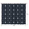 thumbnail image 5 of Dark Blue Sun Moon Star Pattern Shower Curtain 84"x72" ,Bathroom Decorative Shower Curtains Set with 12 Hooks,Modern Waterproof Washable Shower Curtain, 5 of 6