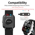 thumbnail image 6 of [2 Pack, USB-C+USB-A] Smart Watch Charger Compatible with GloryFit T80 T70 T60 T50 P99 P98, Charging Cable for TiklandT60/P98, PuqoT80, MatastT60/P99, uaueT60/T50 Smartwatch, Black, 6 of 7