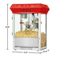 thumbnail image 2 of Carnival Countertop Popcorn Machine – 3 Gallon Popcorn Popper, 8oz Kettle, Warmer, and 5 All-in-One Kernel Packs by Great Northern Popcorn (Red), 2 of 5