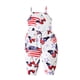 thumbnail image 1 of Body De Bebé Canastilla Onesies Para Niñas Pequeñas Verano De Los Niños Día De La Independencia Mameluco Sling Sin Mangas Sin Espalda Mono Corto Blanco Odeerbi LM103-4186, 1 of 8