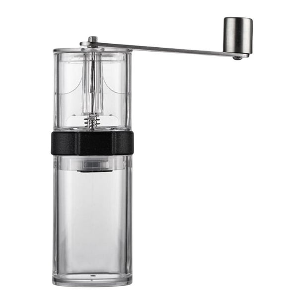 Molinillo de café manual portátil ajustable Molinillo de café con manivela transparente
