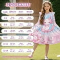 thumbnail image 6 of FKELYI Long Sleeve Dress for Girls Cherry Floral Axolotl Print Tiered Swing Pleated Twirly Dress for Spring Fall Pactchwork Sundress A-Line Flowy Casual Dresses, 9-10 Y, 6 of 6