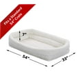 thumbnail image 4 of Midwest Homes for Pets QuietTime Double Bolster Dog Bed & Crate Mat White, 54 Inch, 4 of 4