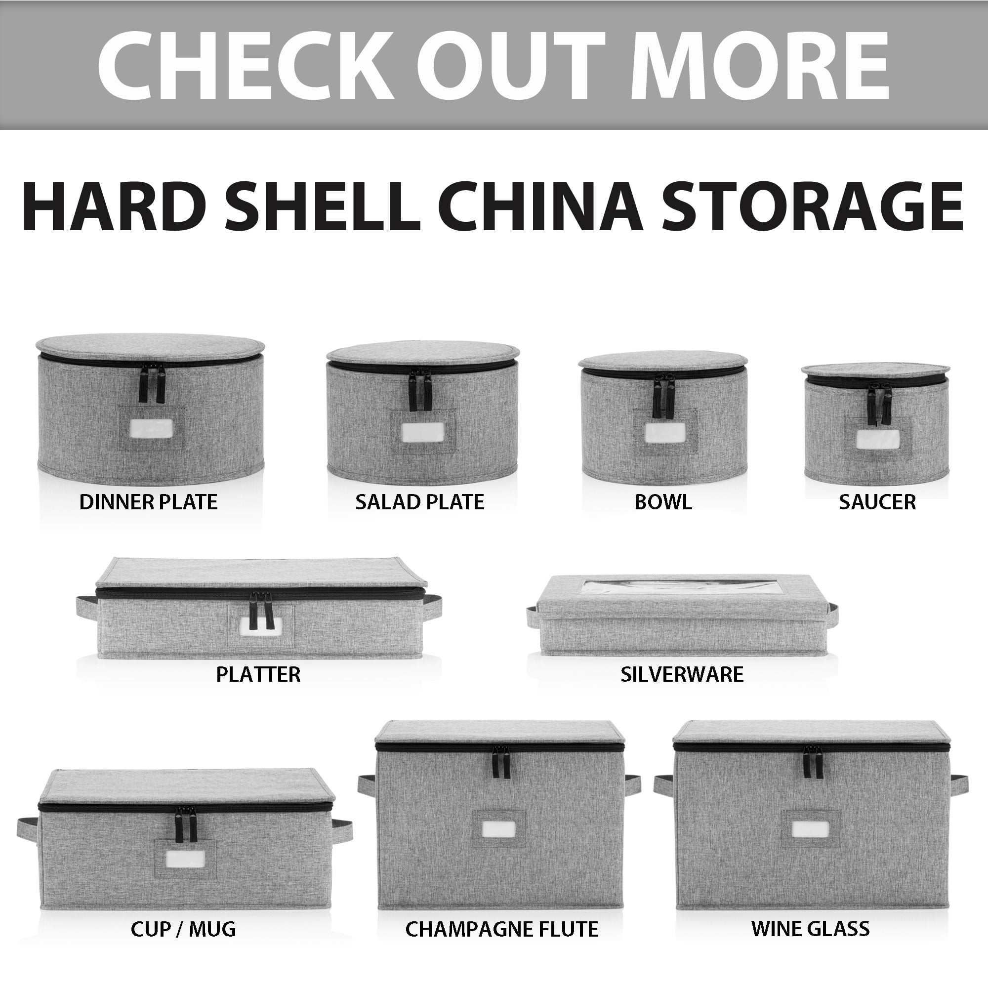 Hard Shell Champagne Flute Storage Box Holds 12 Stemware Glasses