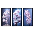 thumbnail image 2 of Designart "Purple Orchids gracefulness II" Floral Framed Wall Art Set Of 3 - Purple Orchids Frame Gallery Set For Office Decor, 2 of 7