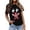 A-Black426, variant on XUELUO Womens T-Shirts Short Sleeve Round Neck Clown Graphic Pattern Tshirts Carnival Party Summer Funny Loose Lady Tops