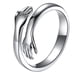 thumbnail image 4 of Minnieouse Anillo Metal Anillo Abierto Ajustable Mujer Mano Anillo Aleación Oro Plata Mano Joyería para Fiesta Regalo, Plata plata 10piezas, 4 of 6