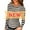 Bm-16 WStripe Black Apricot, variant on Anygrew Women Long Sleeve Top Casual Basic Slim Knit Ribbed T Shirt