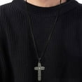 thumbnail image 2 of Men's Cross Pendant Necklace Stainless Steel Navigator Forged for Male Jewelry, 2 of 6