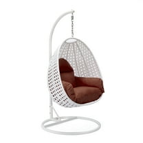 Hanging Egg Swing Chair - Outdoor Wicker Patio Porch Swing Seat