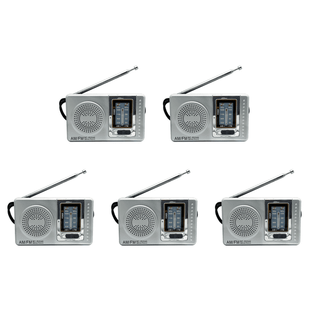 DQrwqpou Mini Radio Antena Telescópica Reproductor Música Elder FM Radio AM Altavoz Incorporado