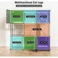 thumbnail image 4 of Cat Enclosure Cat Cage Indoor with Litter Box,3-Tier Large Playpen Catio Cat Cage Outdoor Cat Crate Detachable Metal Wire Kennel Medium Kitten Cage, 4 of 7