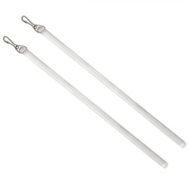 2Pcs Clear Curtain Pull Wand for Window Curtain Accessories Universally Invisible Drapery Pull Rod Stick with Hook