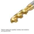 thumbnail image 3 of Unique Bargains M3 M4 M5 M6 M8 Spiral Flute Taps Set Titanium Coated High Speed Steel Machine Thread Metric Screw Taps 5pcs, 3 of 6
