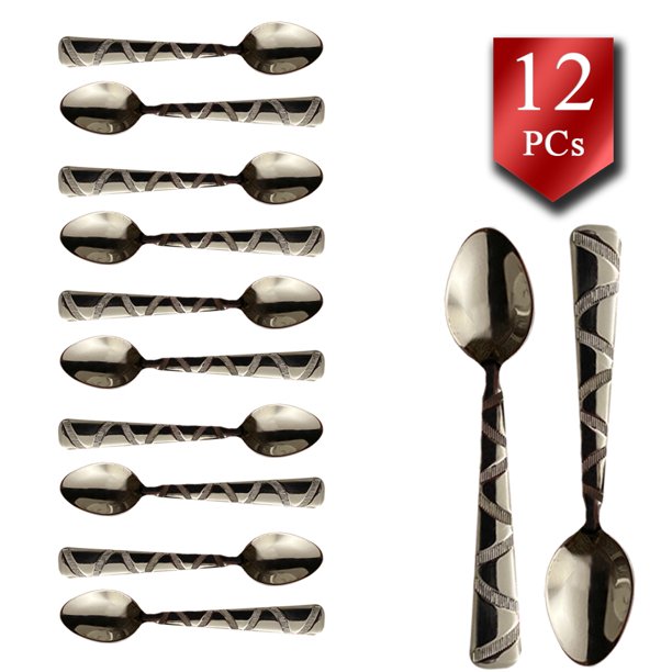 Teaspoons Set of 12, Small Metal Spoons Set, Perfect StainlessSteel