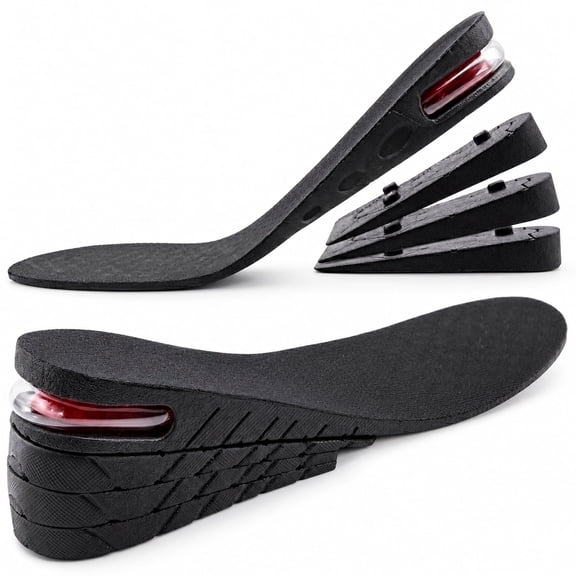 4-Layer Height Increase Insoles, Invisible Shoe Lifts with Air Cushion Heel, Boosts Height up to 3.54", for Men & Women