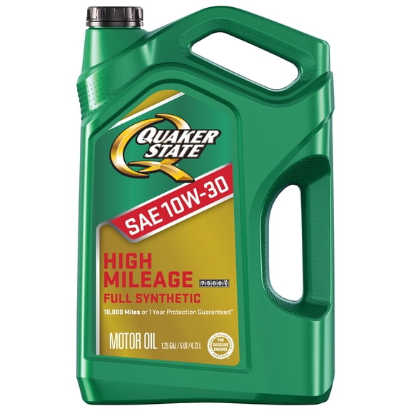 Quaker State Full Synthetic High Mileage 10W-30 Motor Oil, 5 Quart