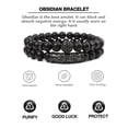 thumbnail image 5 of Obsidian Bracelet, Hand Beaded 8MM Crystal Beads, Adjustable Stretch Bracelet, Chakra Bracelet, Protective Bracelet, Brings Good Luck, Prosperity and Happiness, Gifts for Men and Women, 5 of 6