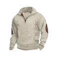 thumbnail image 1 of pstuiky Camisas de manga larga de invierno para hombre, Camisa/Top de manga larga con cuello alto, holgada, con cremallera y cuello alto para hombre camisetas de hombre l, 1 of 5