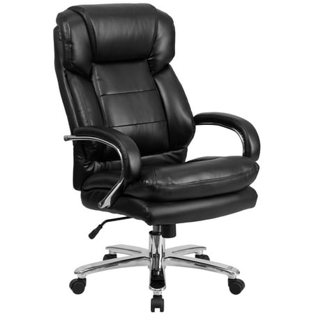 UPC: 0889142010494 | Flash Furniture Big & Tall Office Chair | Black LeatherSoft Swivel Executive Desk Chair with Wheels