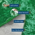 thumbnail image 6 of Memoryfield Christmas Area Rug 5' x 7' Washable with Non Slip TPR Backing, Low Pile Christmas Snowflakes Winter Rugs, Xmas Decoration Carpets for Nursery Bedroom Dining Room, Green, 6 of 9